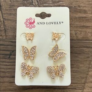 Gold Butterfly Earrings Collection